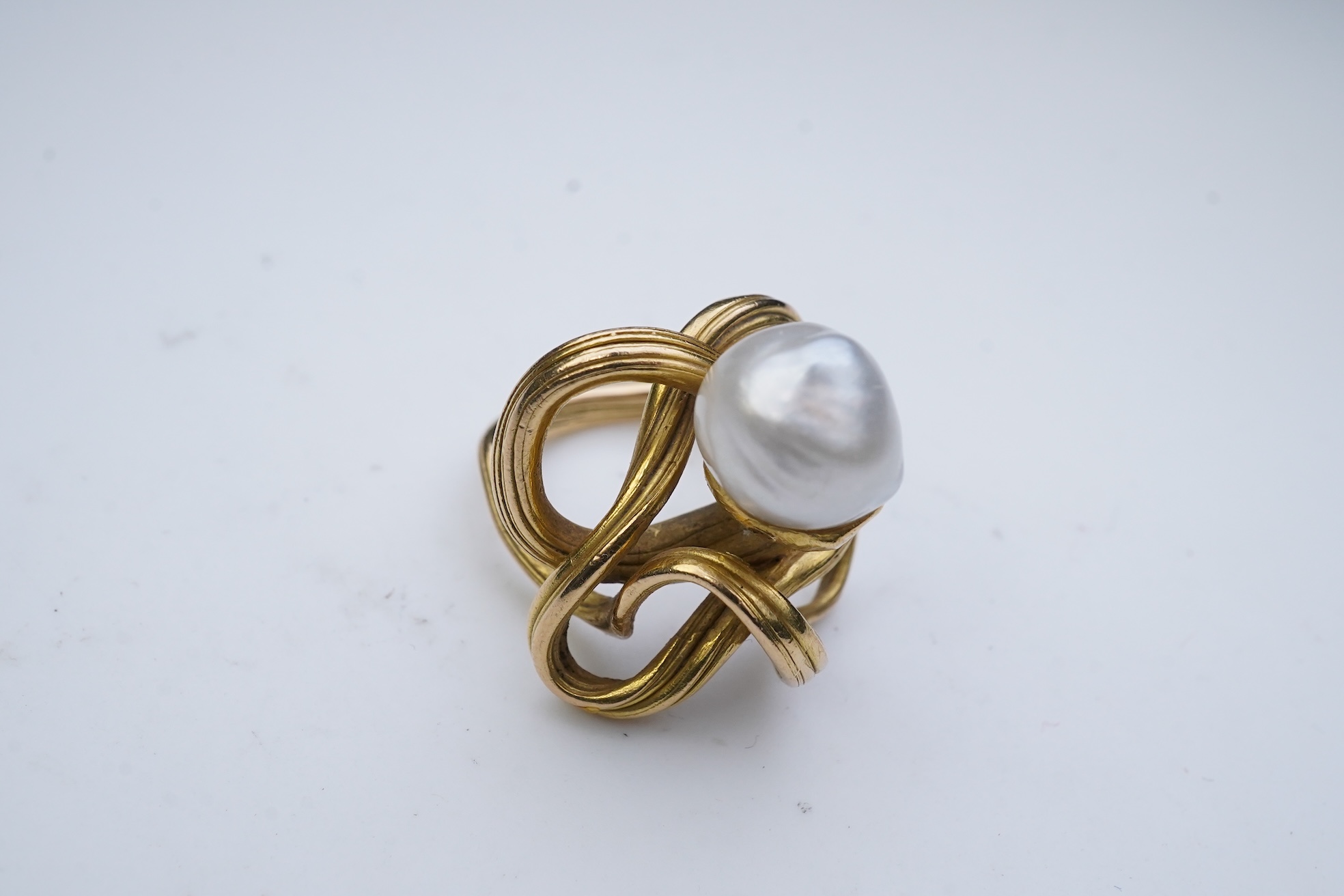 A pearl ring